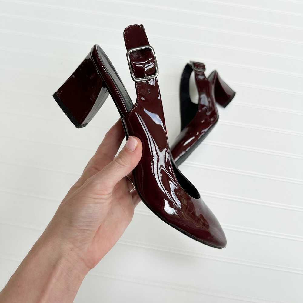 AGL Plum Patent Leather Classic Pumps Slingback B… - image 9