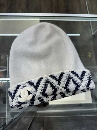 Chanel CC CASHMERE BLEND KNIT BEANIE CAP (S)