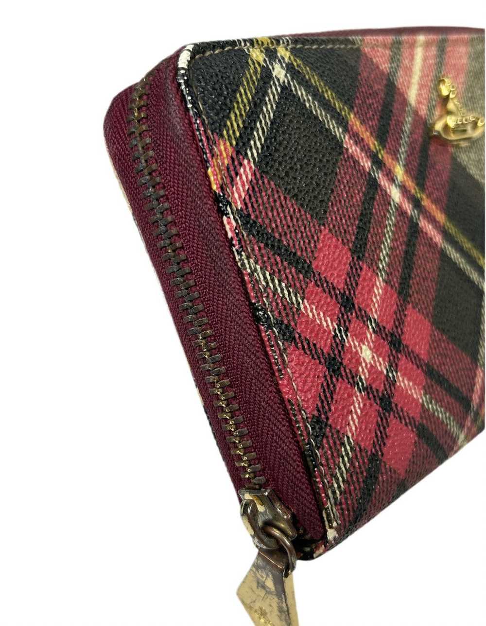 Vivienne Westwood Tartan Orb Zippy Wallet - image 7