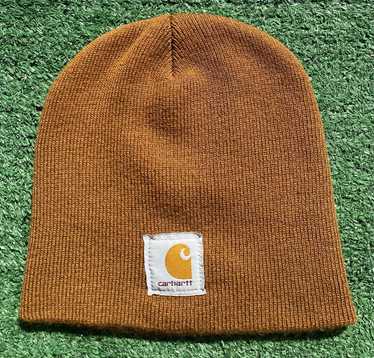 Carhartt Vintage Carhartt Knit Beanie Hat Brown - image 1