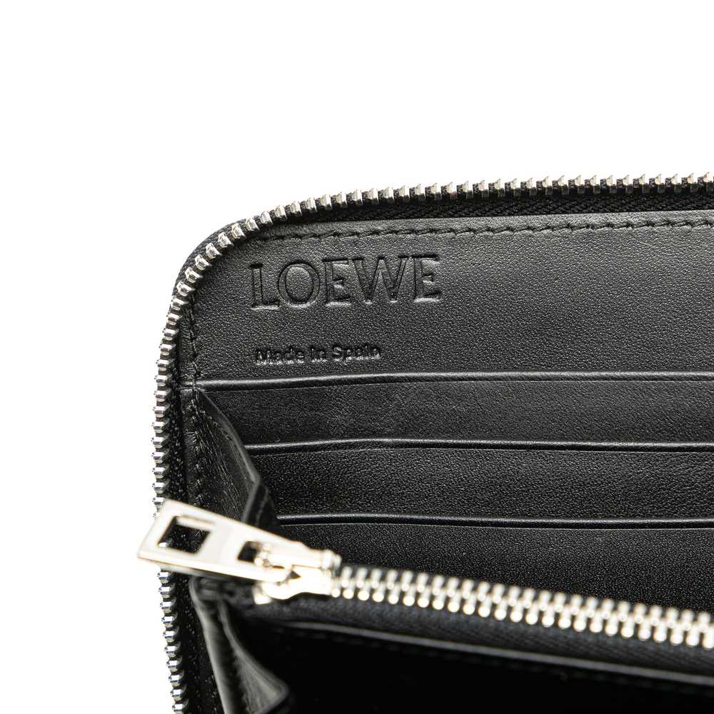 Black LOEWE Amazona Zip Around Leather Wallet - image 6