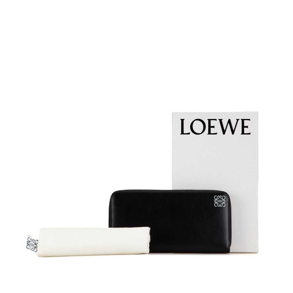 Black LOEWE Amazona Zip Around Leather Wallet - image 9