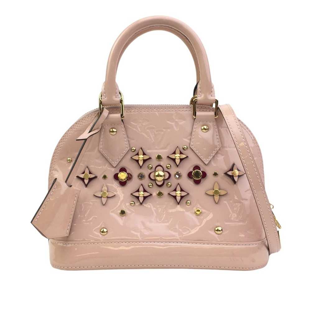 Pink Louis Vuitton Monogram Vernis Flower Alma BB… - image 1