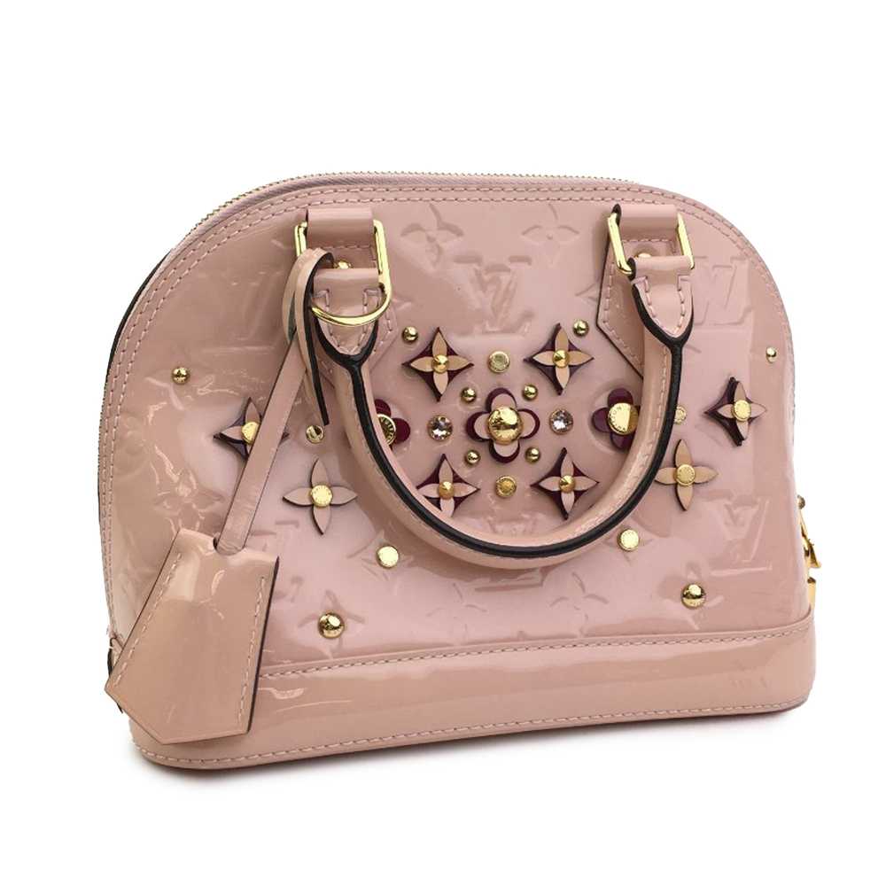 Pink Louis Vuitton Monogram Vernis Flower Alma BB… - image 2