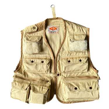 VTG Orvis Fishing Vest Cargo Hunting authentic Sport Safari Field Photography Beige Medium