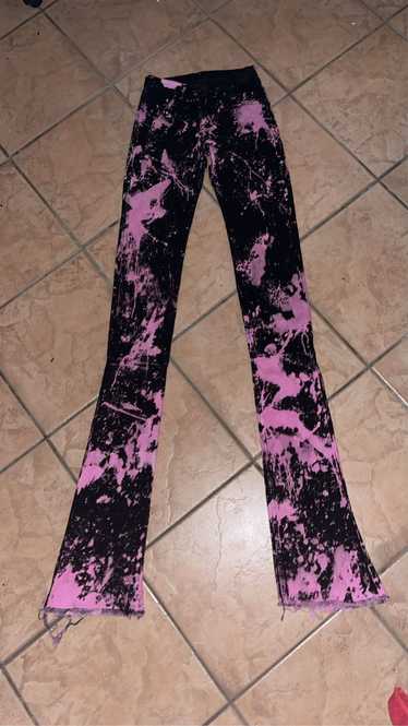 Custom Black/Pink Custom Stacked denim