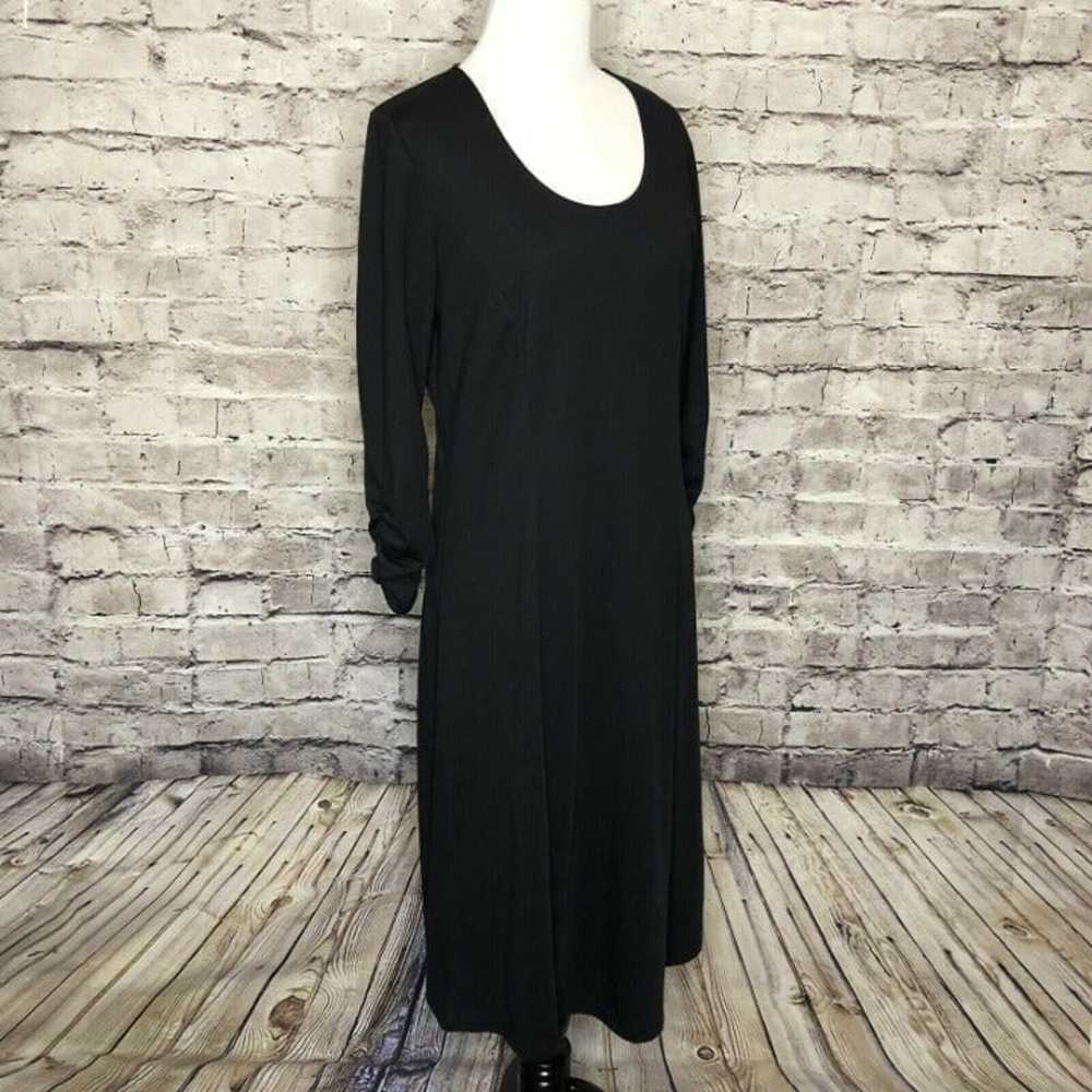 Susan Graver Black Ponte Knit Dress - image 11