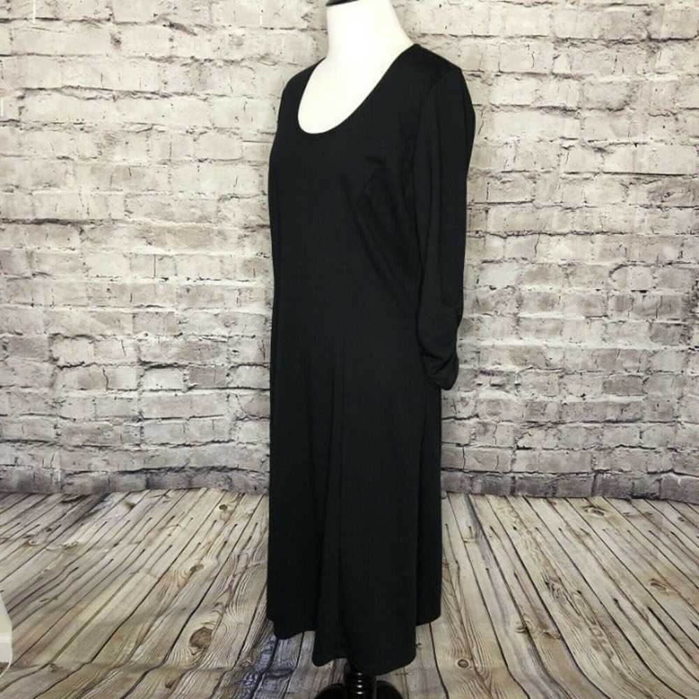 Susan Graver Black Ponte Knit Dress - image 5