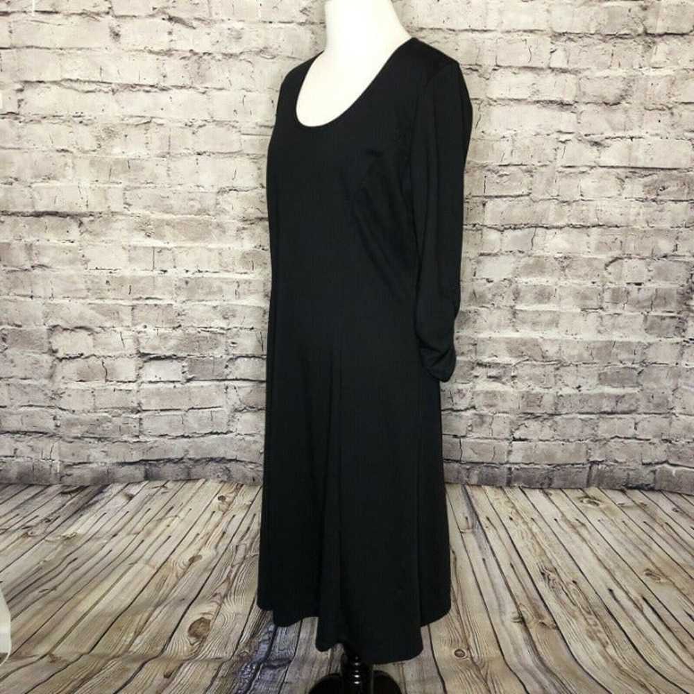 Susan Graver Black Ponte Knit Dress - image 6