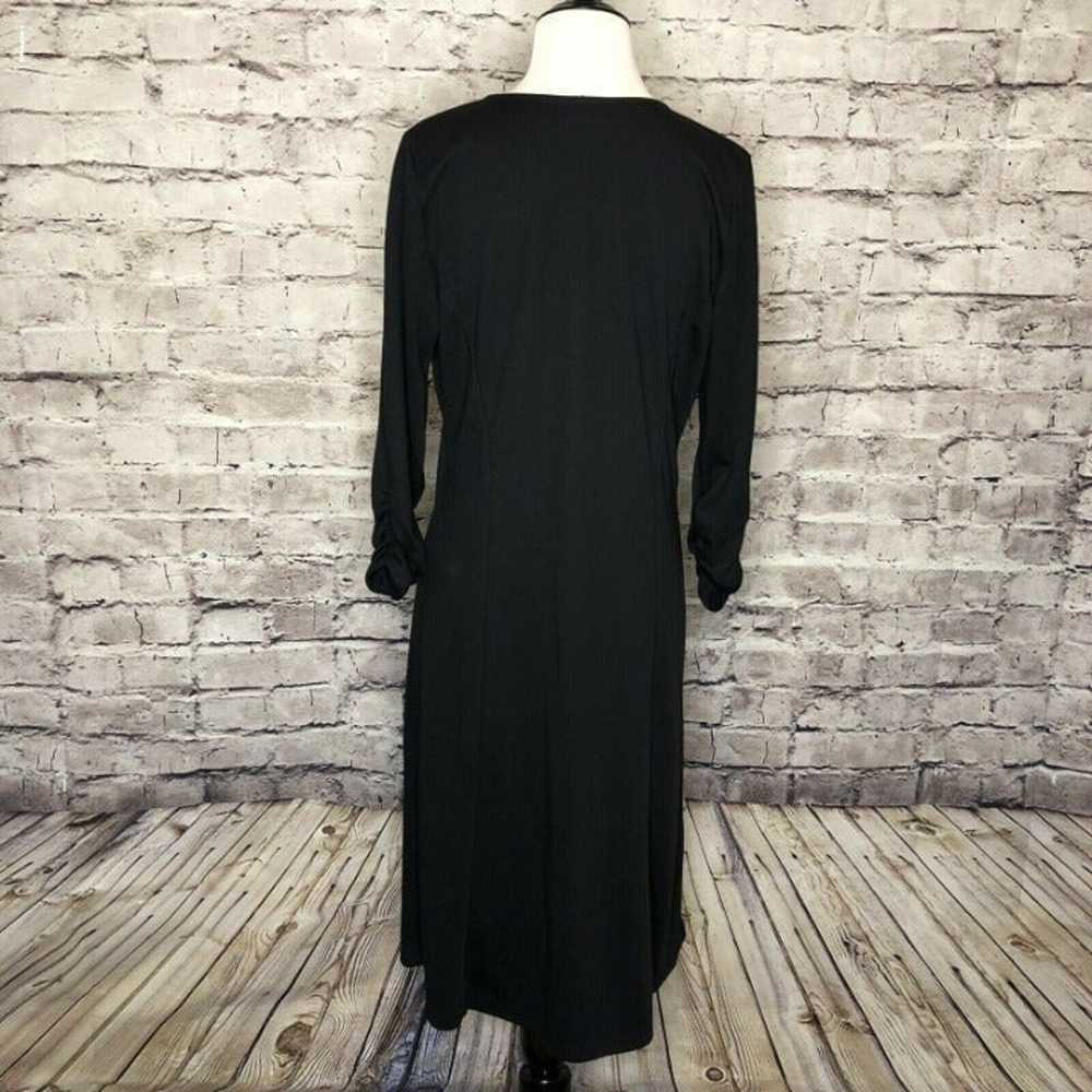 Susan Graver Black Ponte Knit Dress - image 9