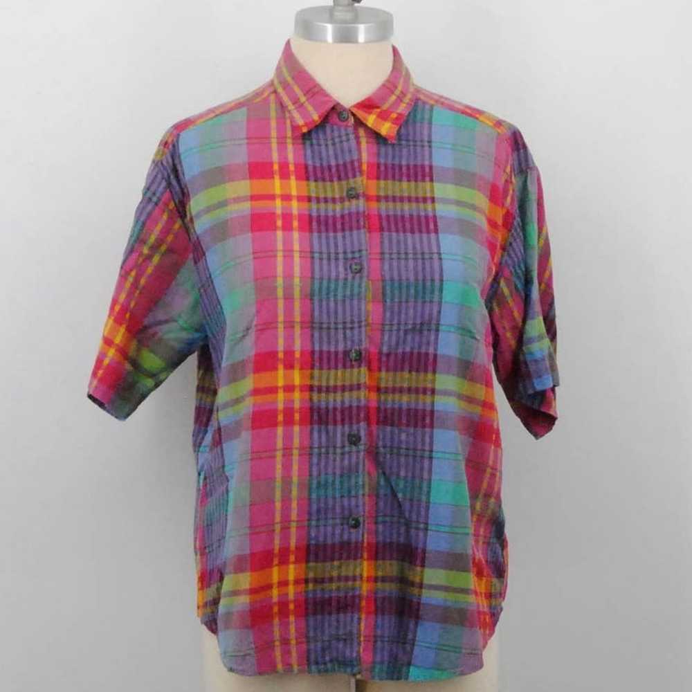 Vintage Jeans Wear Plaid Button Down - image 1