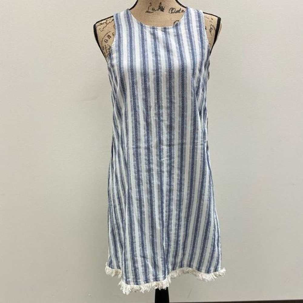 Sam and Jess blue and white striped cotton boho s… - image 1