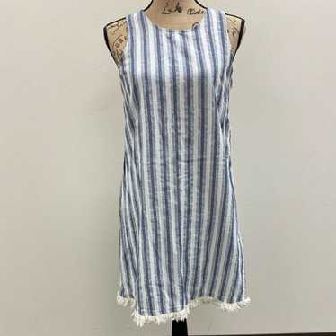 Sam and Jess blue and white striped cotton boho s… - image 1