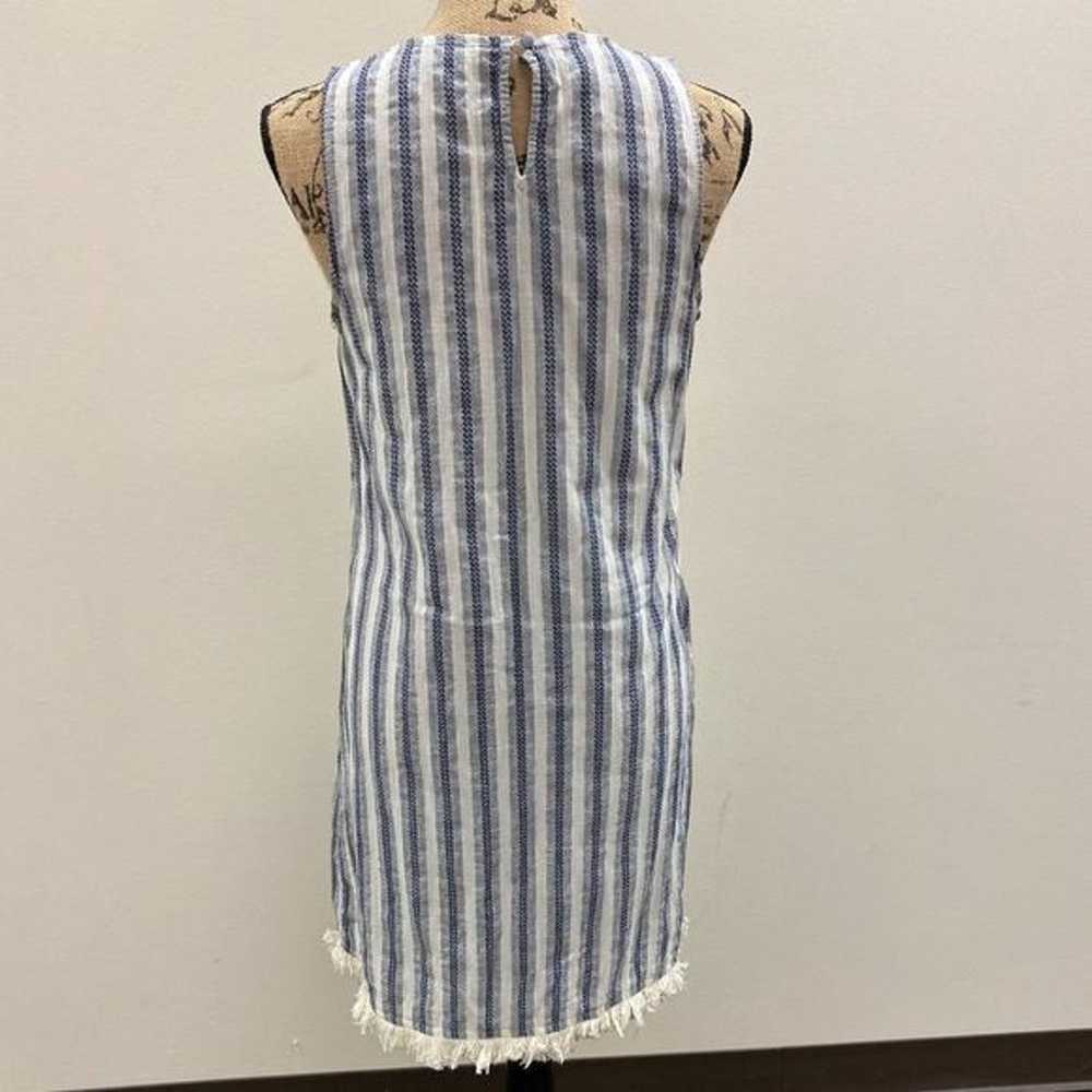 Sam and Jess blue and white striped cotton boho s… - image 5