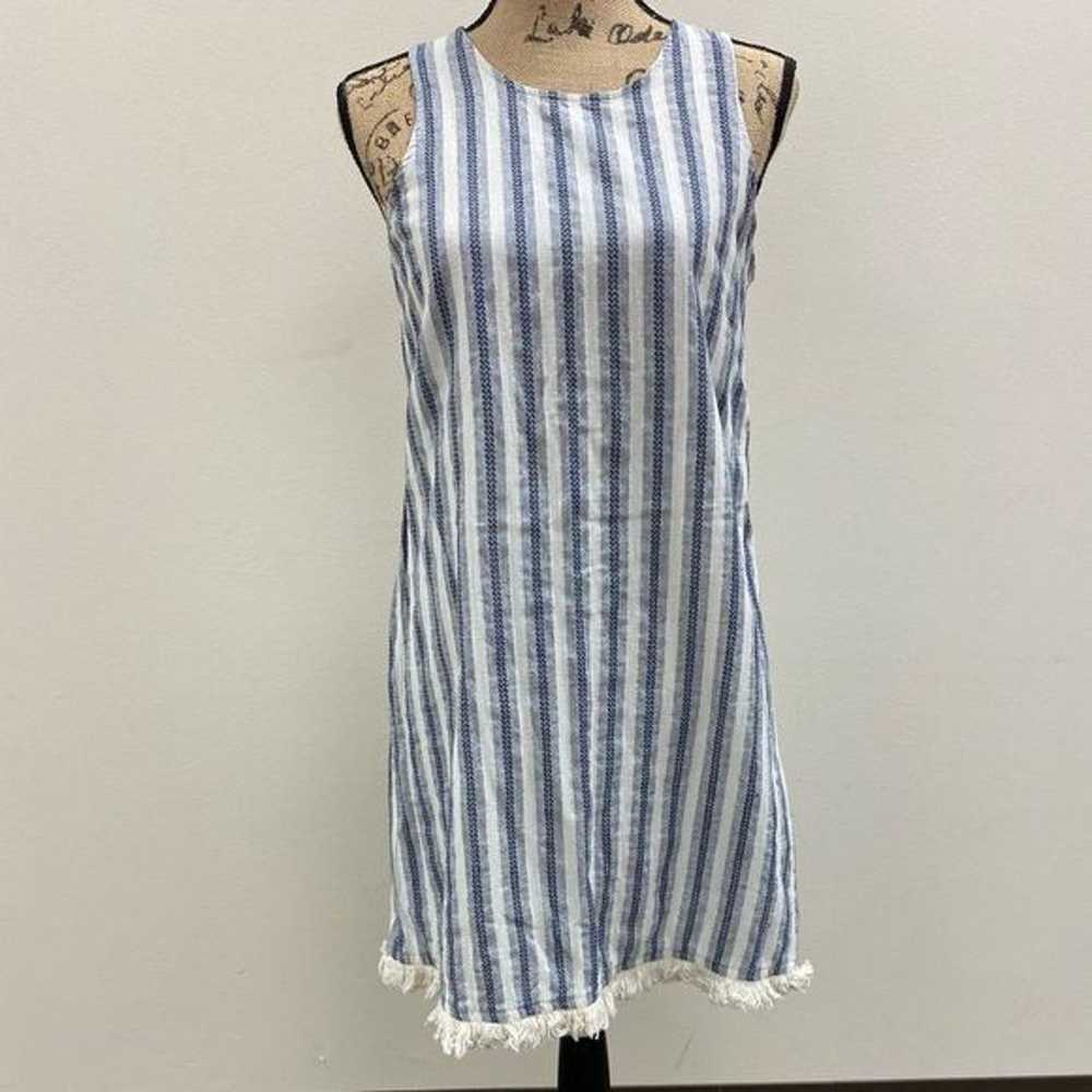 Sam and Jess blue and white striped cotton boho s… - image 6