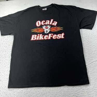 Hanes Vintage Ocala Bike Fest 2006 Black Short Sle