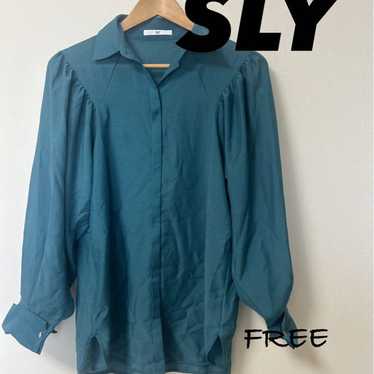 SLY shirt, top, blouse, long sleeve, loose fit, l… - image 1