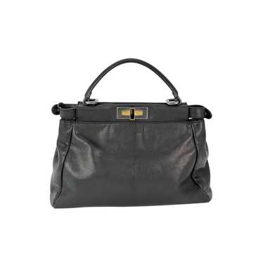 Fendi Fendi Black Iconic Peekaboo Zucca Lined Med… - image 1