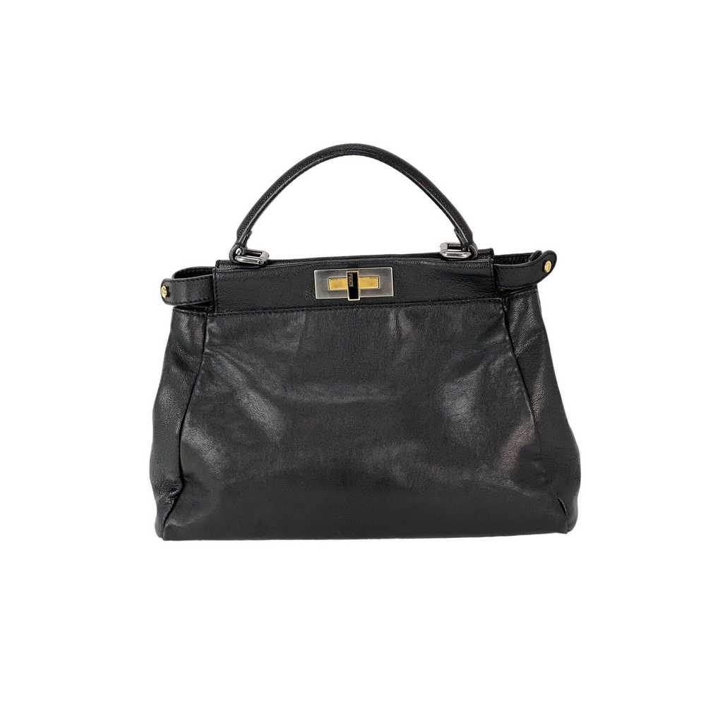 Fendi Fendi Black Iconic Peekaboo Zucca Lined Med… - image 2