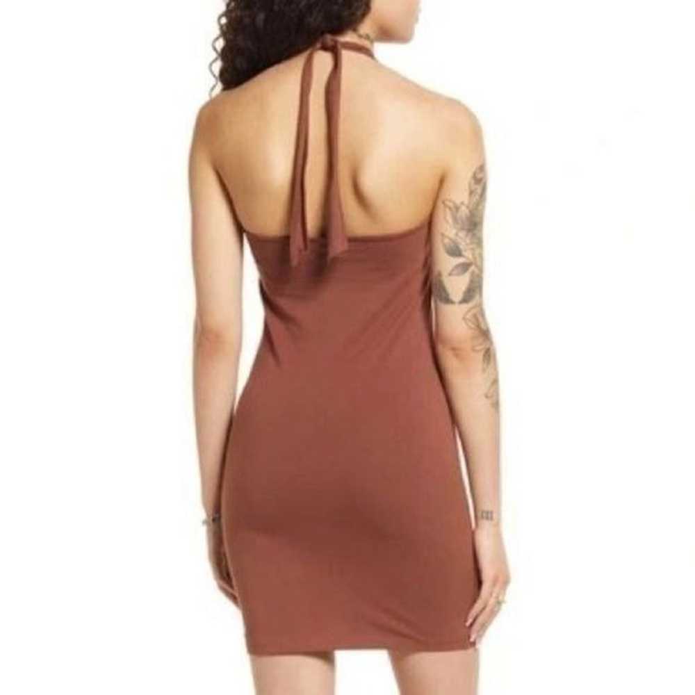 NWOT Bp Brown Halter Mini Dress Women Size Small - image 3