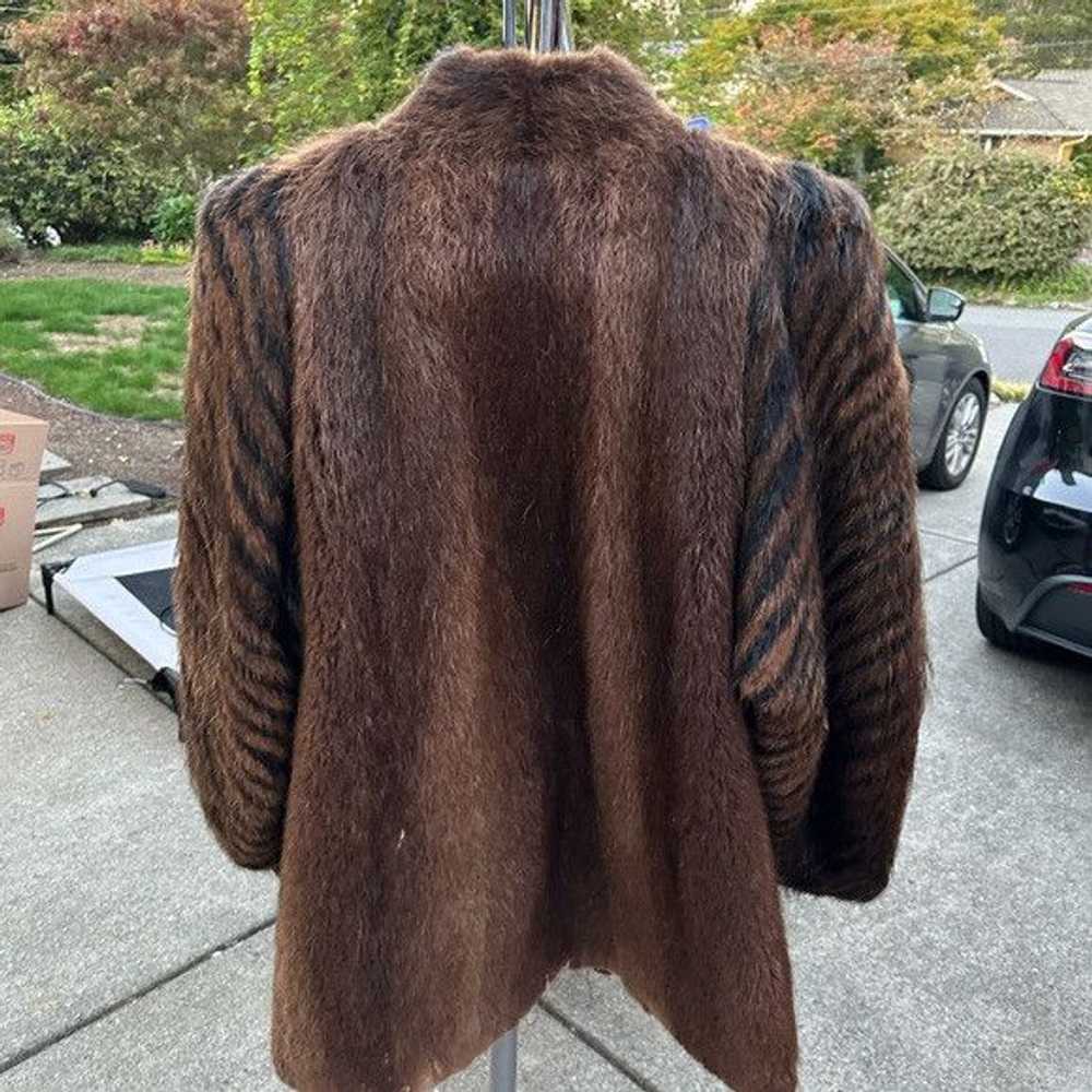 Vintage Vintage Gorgeous two-tone fur coat real f… - image 5