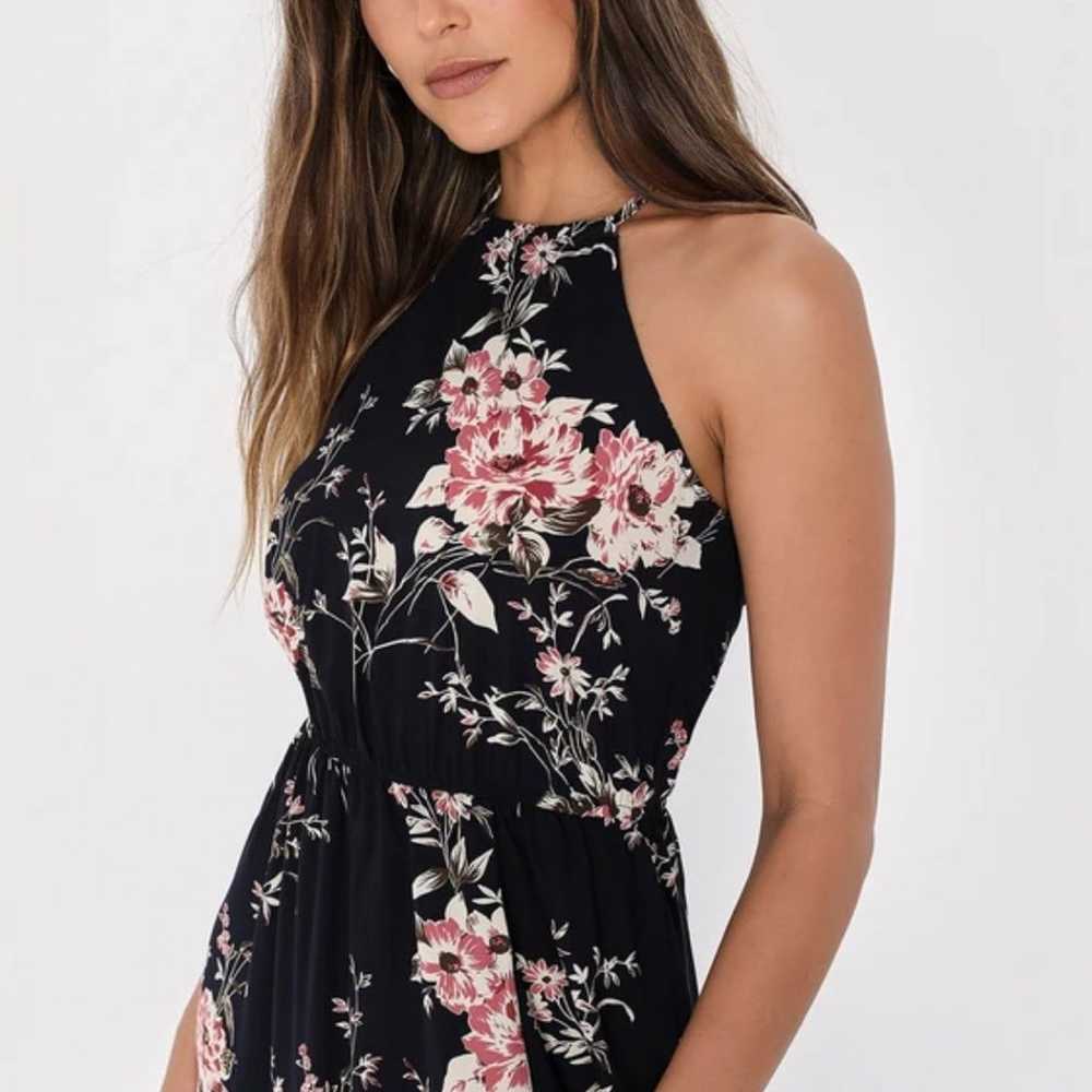 Floral NAVY maxi dress - image 1