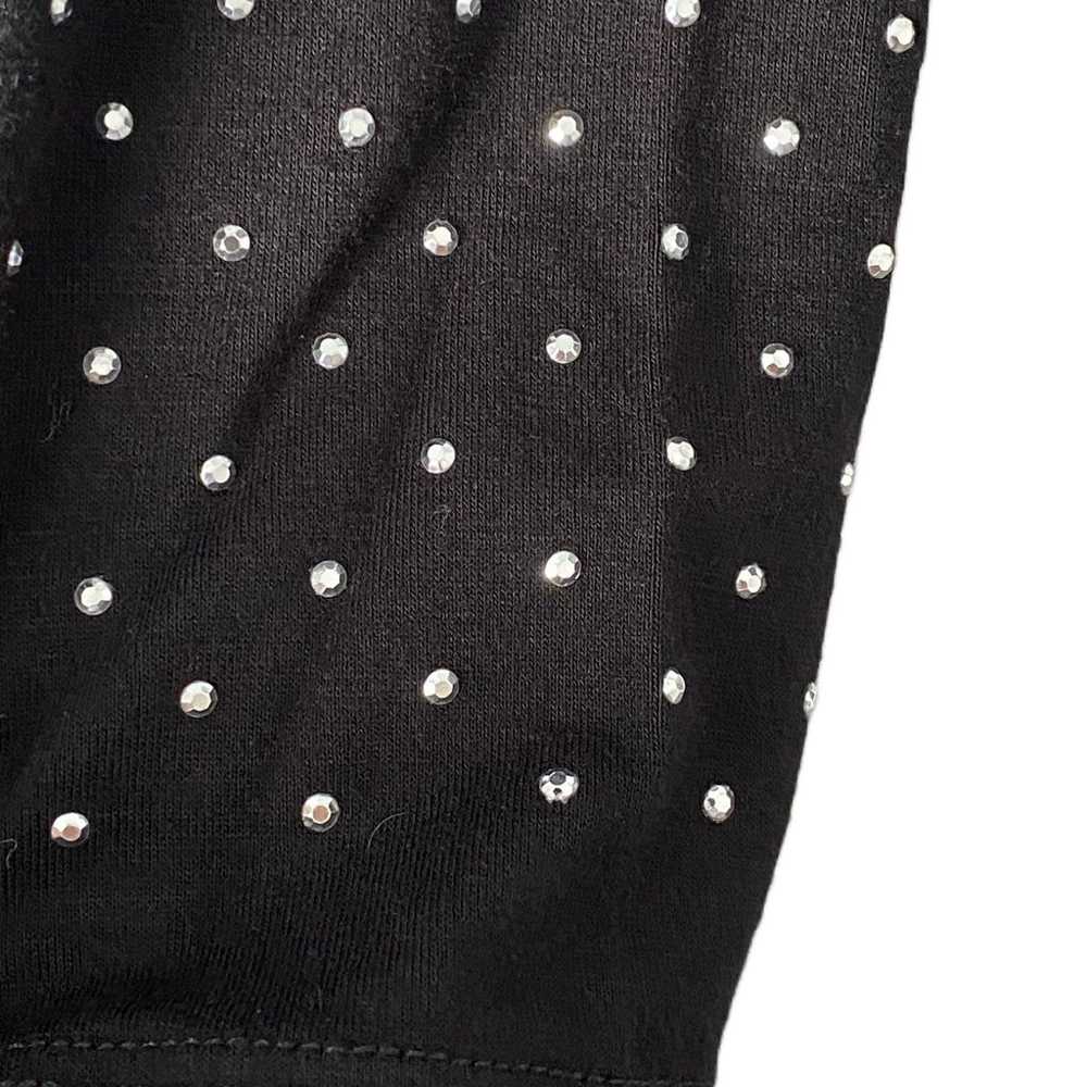 Karen Kane Embellished Sleeve Black Swing Dress S… - image 5