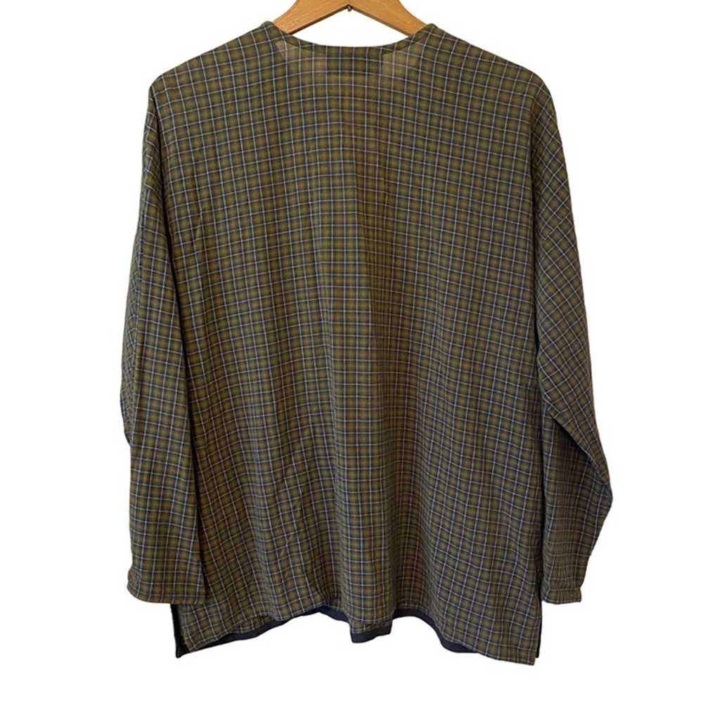 Vintage Su zen Women's Checkered Long Sleeve Shir… - image 2