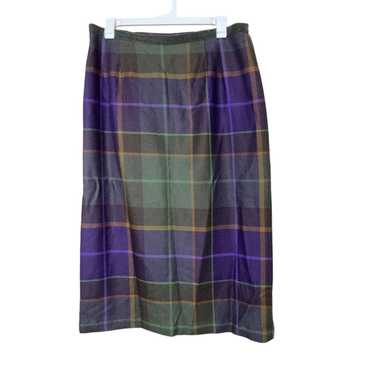 Other Vintage Talbots wool plaid Maxi skirt size … - image 1