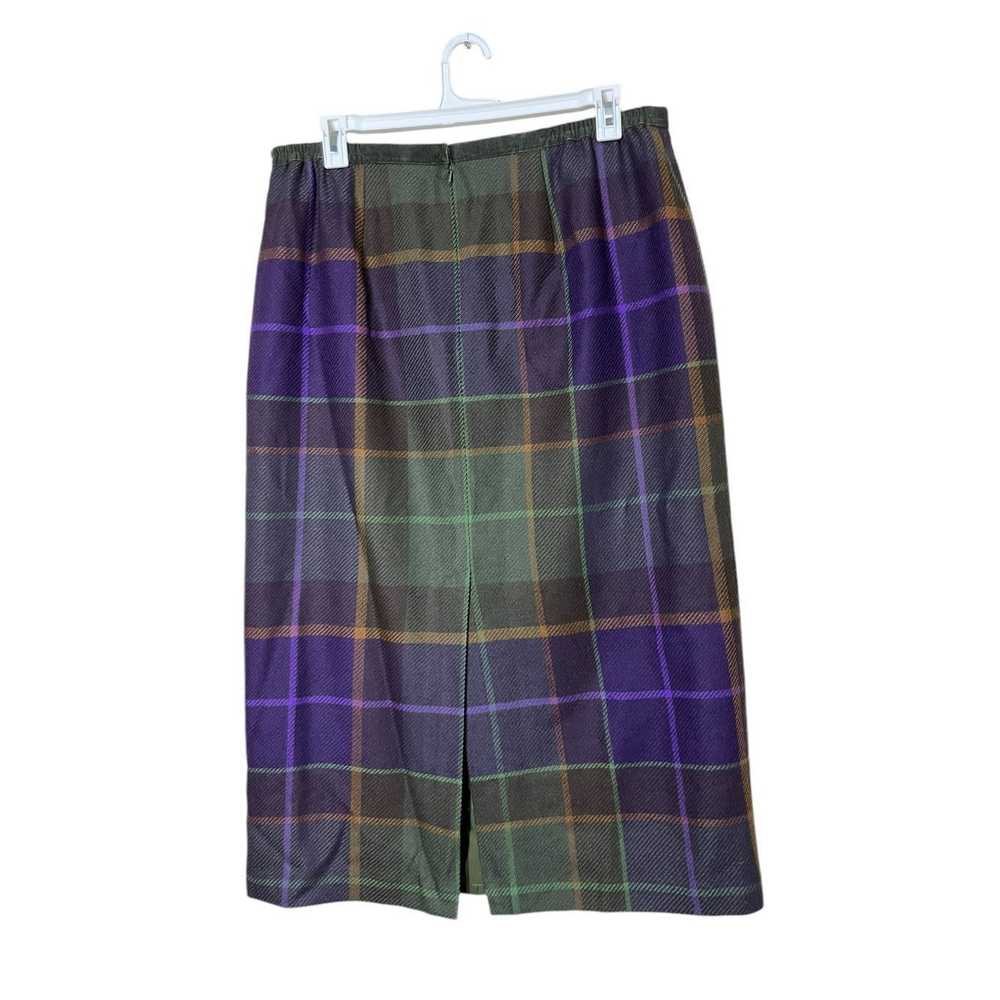 Other Vintage Talbots wool plaid Maxi skirt size … - image 5