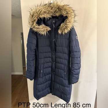 Abercrombie & Fitch Abercrombie Navy Puffer Trenc… - image 1