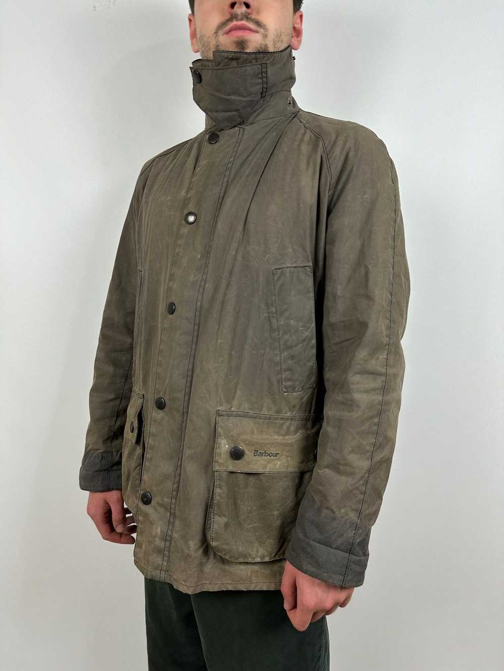 Barbour × Waxed Barbour Ashby Waxed Coat Jacket - image 2