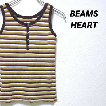 BEAMS HEART Beams Heart Border Tank Top Casual