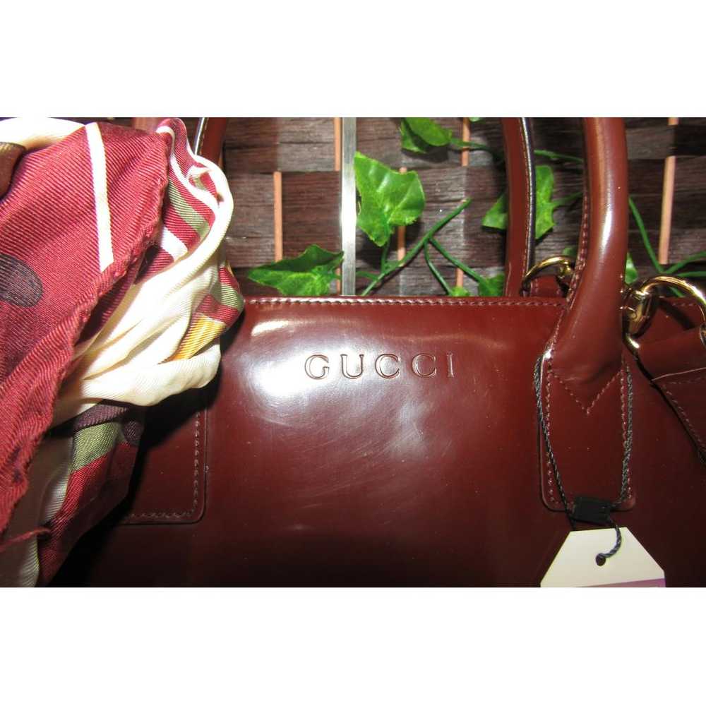 Gucci Bamboo leather handbag - image 3