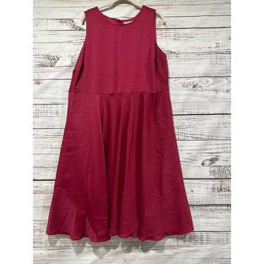 Dana Bachman Sleeveless Magenta Dress Size 18W - image 1