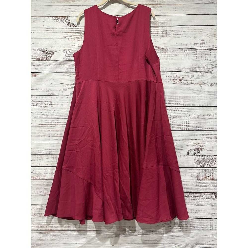 Dana Bachman Sleeveless Magenta Dress Size 18W - image 3