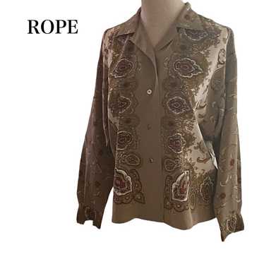 ROPE Lope patterned blouse long sleeve top ladies 