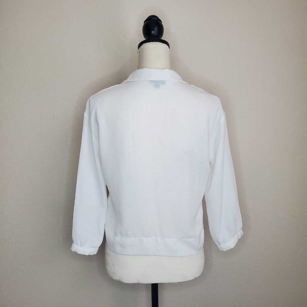 Topshop Topshop White Double Breasted Blouse 2 Pe… - image 3