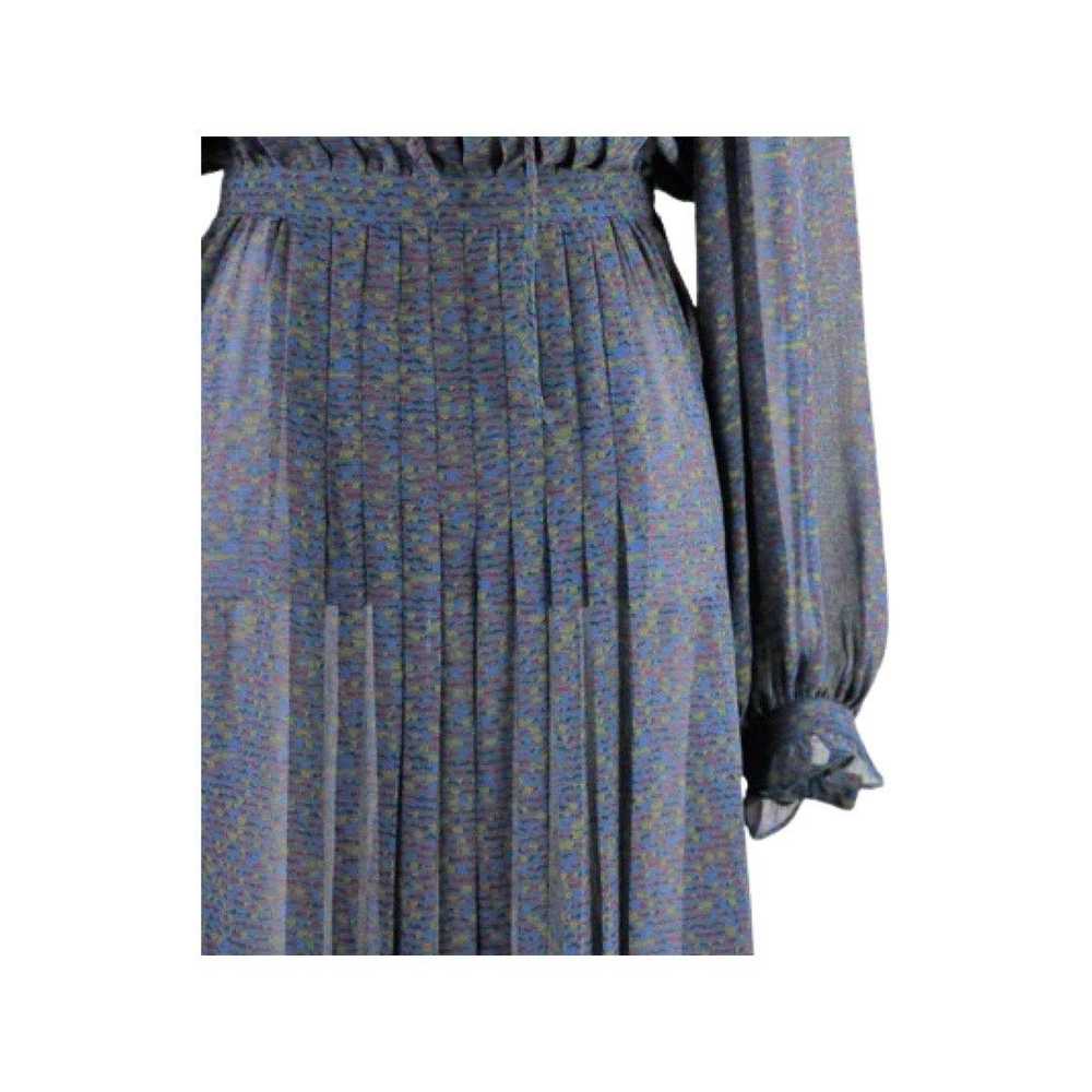 Vintage Vintage 1970s/80s Grey/Blue Sheer Secreta… - image 10