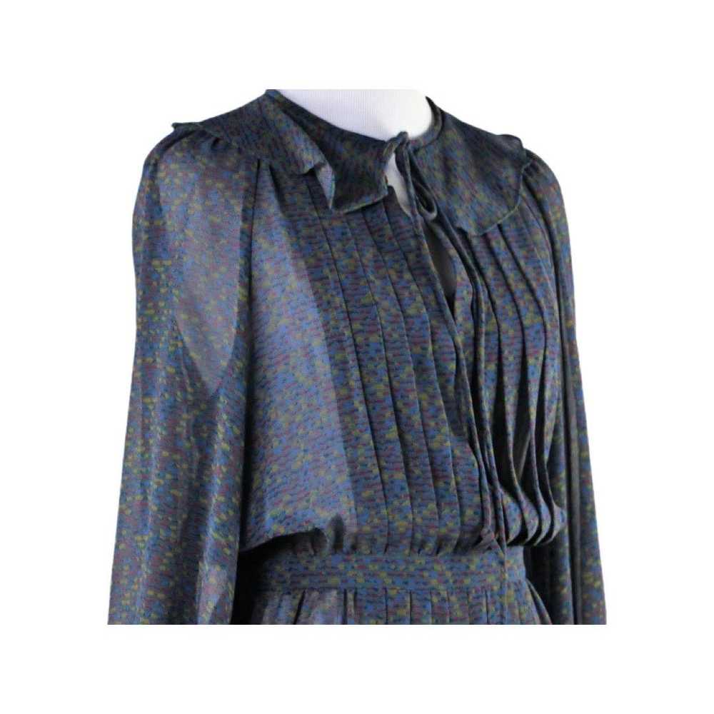 Vintage Vintage 1970s/80s Grey/Blue Sheer Secreta… - image 4