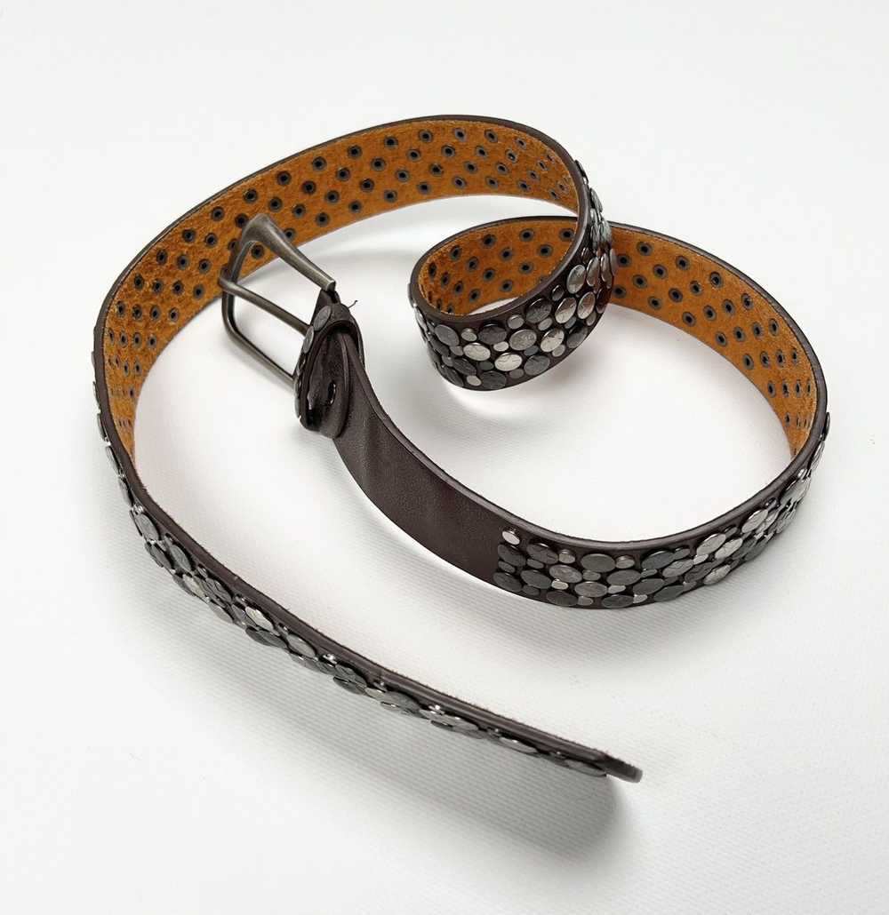 Vintage Vintage Punk Metal Belt Rhinestone Avantg… - image 2