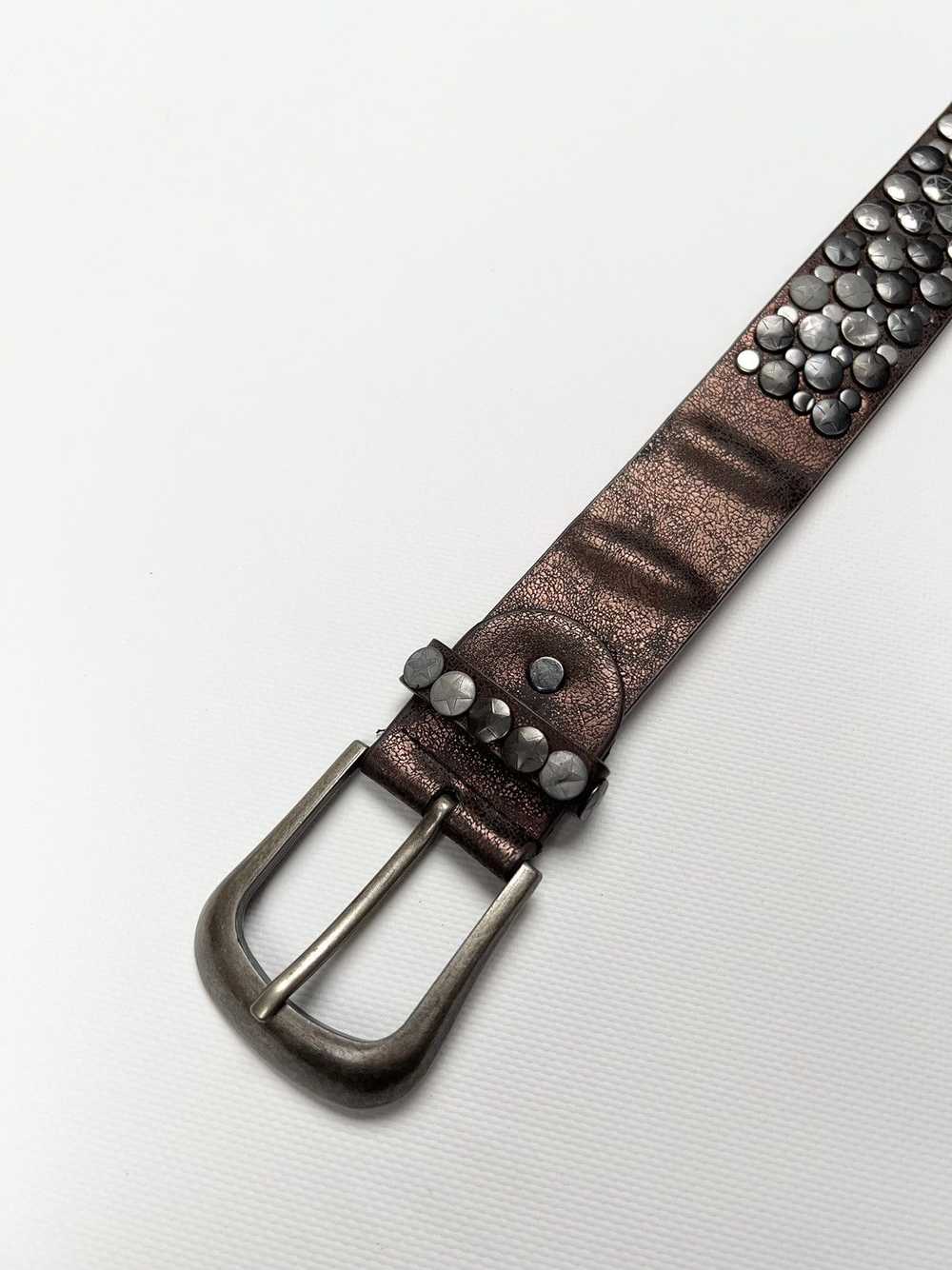 Vintage Vintage Punk Metal Belt Rhinestone Avantg… - image 4