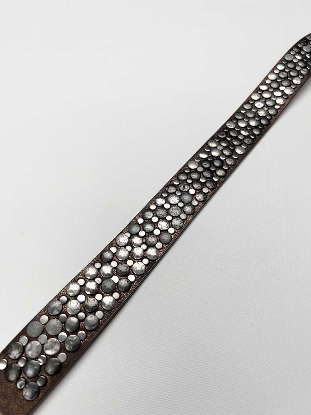 Vintage Vintage Punk Metal Belt Rhinestone Avantg… - image 5