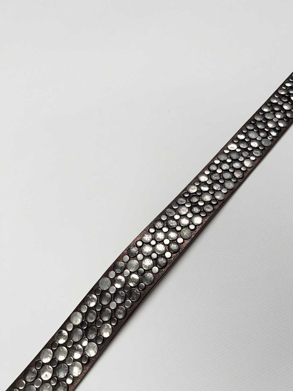 Vintage Vintage Punk Metal Belt Rhinestone Avantg… - image 6