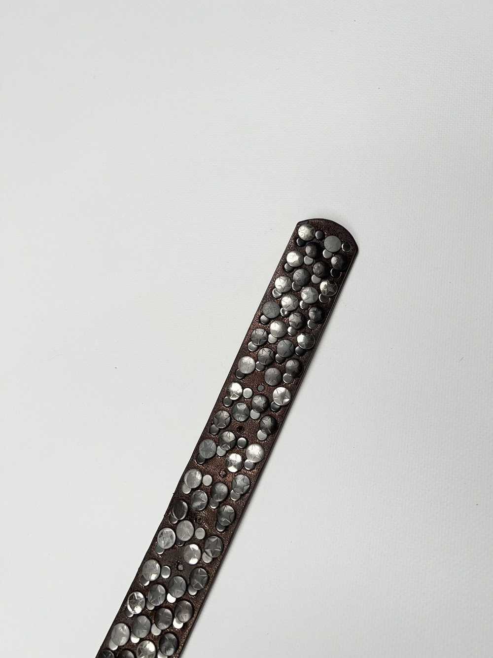 Vintage Vintage Punk Metal Belt Rhinestone Avantg… - image 7