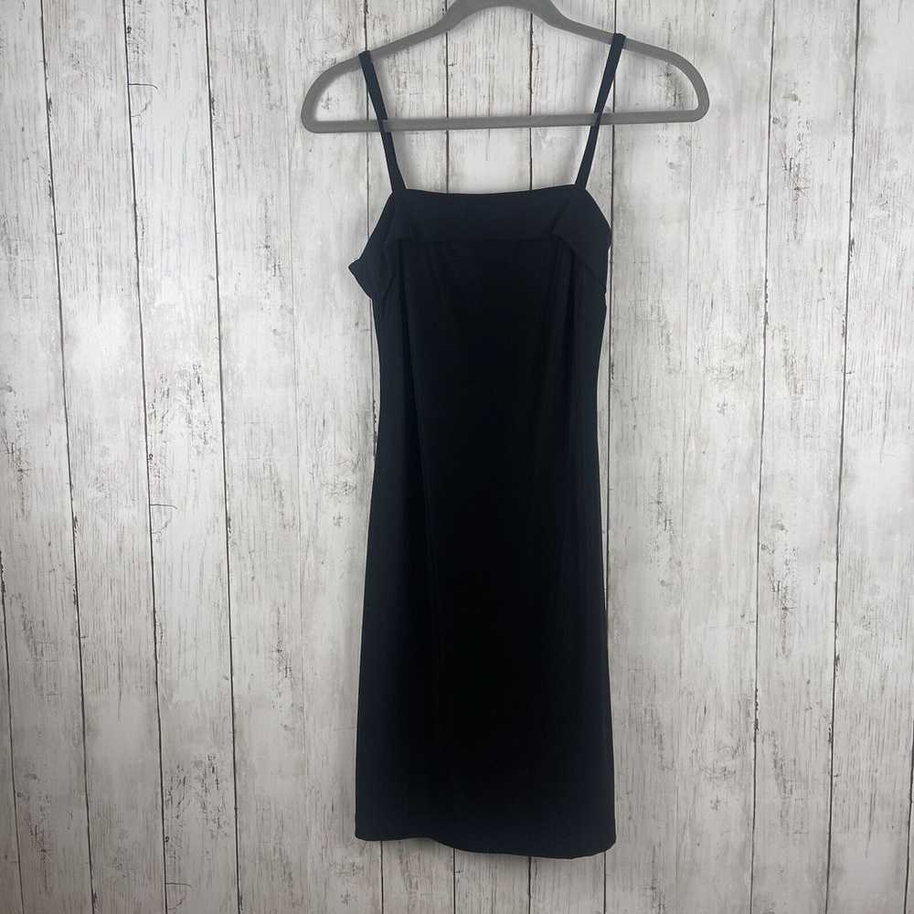 Vintage La Belle Dress Women M Black Square Neck … - image 1