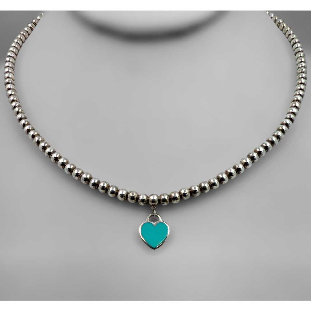 TIFFANY AND CO ENAMAL BEAD NECKLACE - Silver - image 1