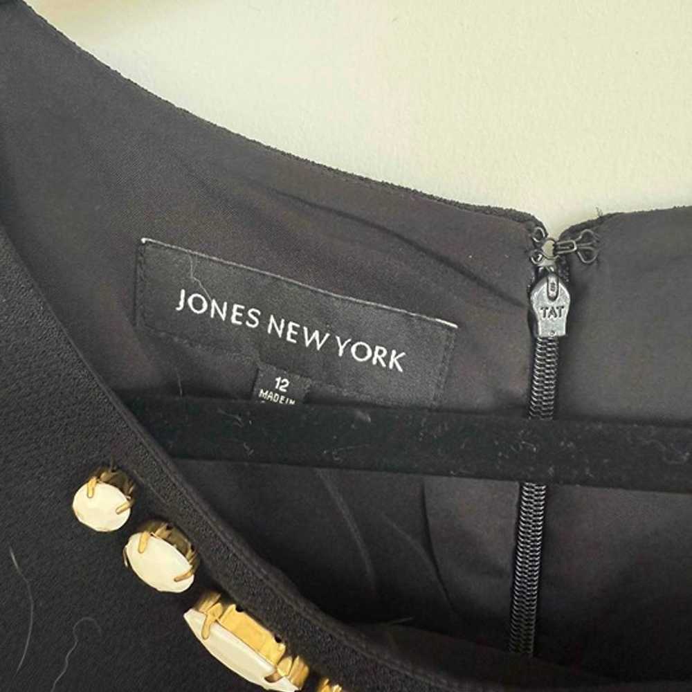 Jones New York Black Jewel Dress sz 12 - image 3