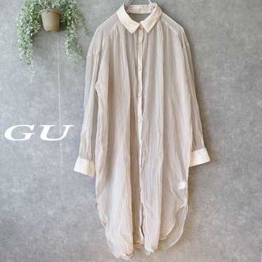 "GU" JYU Sheer Shirt One Piece Long Sleeve [M] Nyl