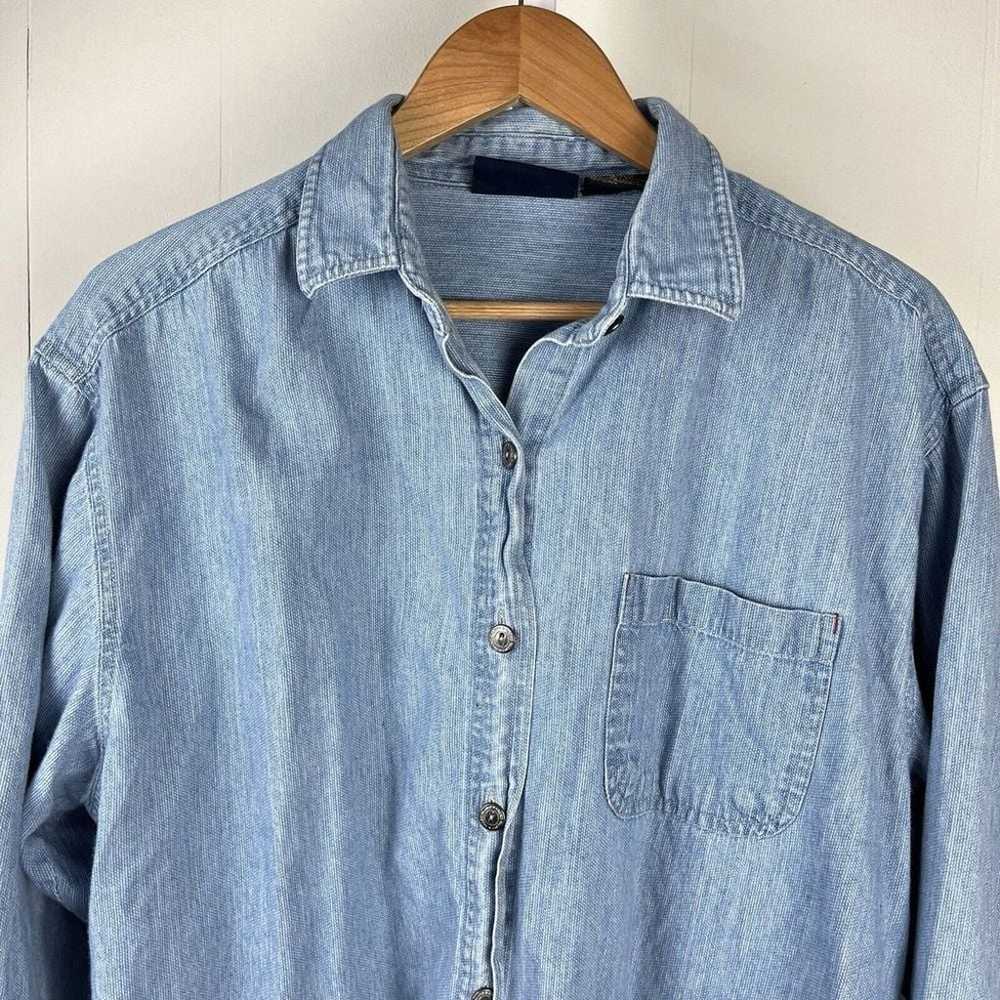 Faded Glory Vintage Y2K Denim Shirt Button Up Top… - image 3